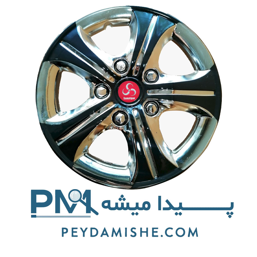 قالپاق رینگ 13 اکسیو دو رنگ استیل بسته 4 عددی برند صنعتگر